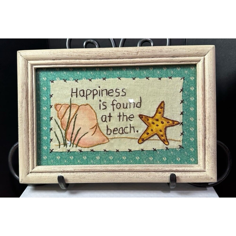 Pearson's Simply Primitives Framed Beach Stitch Artwork